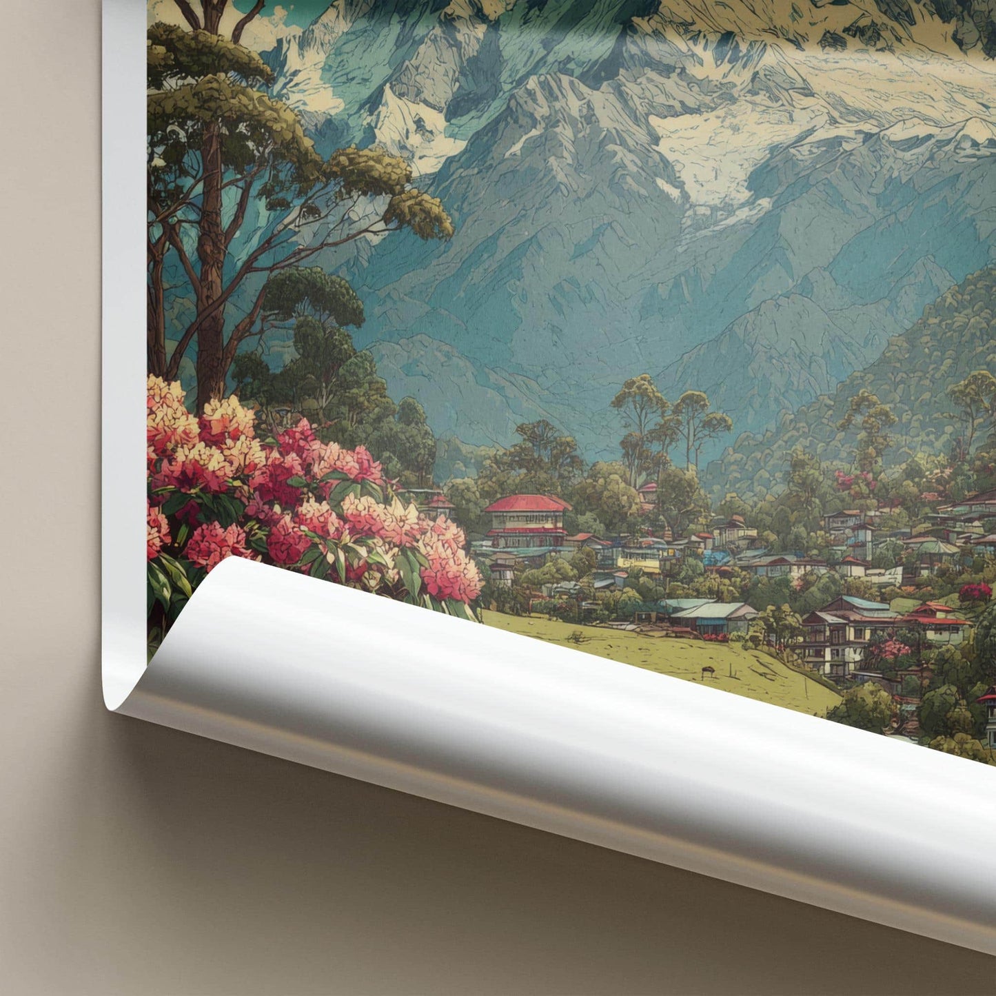 Sikkim Poster - India Travel Art - Sikkim Himalayan Scene Home Decor