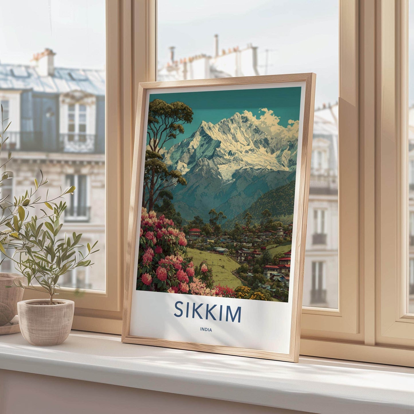 Sikkim Poster - India Travel Art - Sikkim Himalayan Scene Home Decor