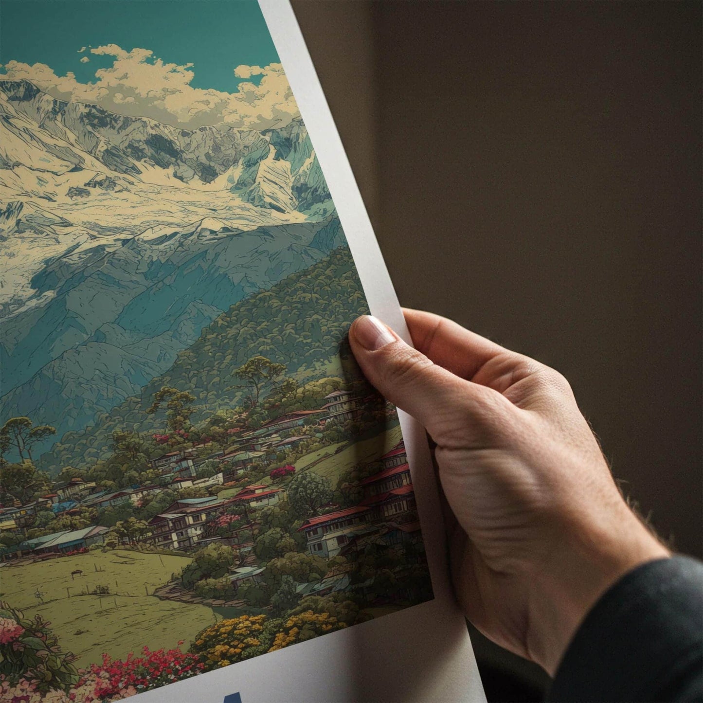 Sikkim Poster - India Travel Art - Sikkim Himalayan Scene Home Decor