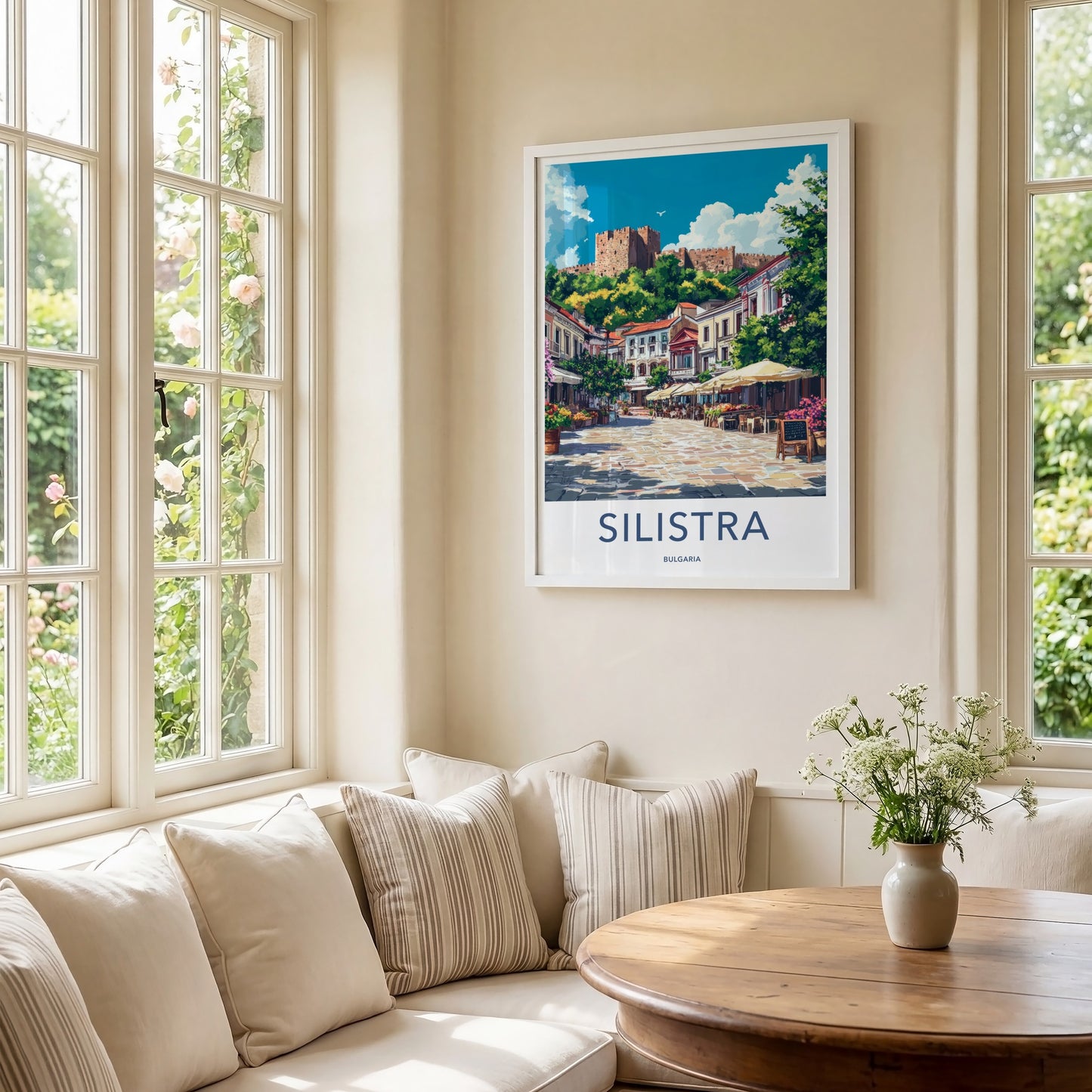 Silistra Poster - Bulgaria Travel Art - Historic Cafe Square Home Decor