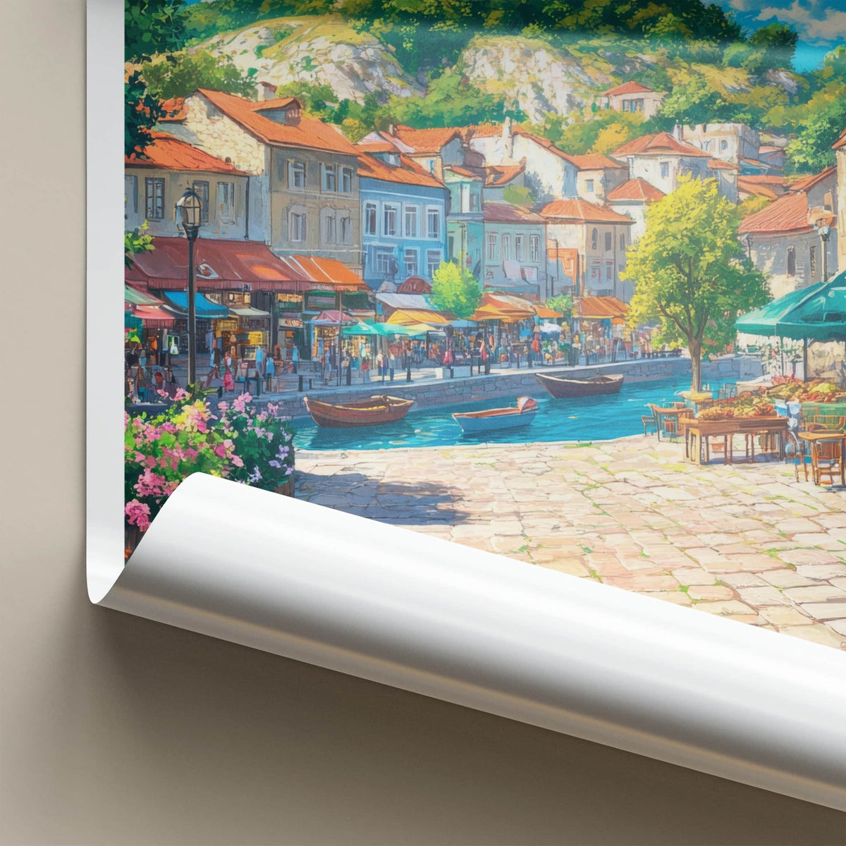 Silistra Poster - Bulgaria Travel Art - Riverside Castle Town Home Decor