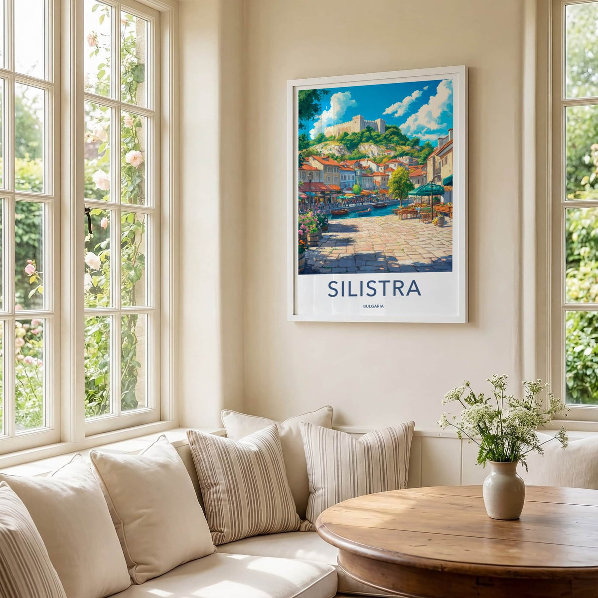 Silistra Poster - Bulgaria Travel Art - Riverside Castle Town Home Decor