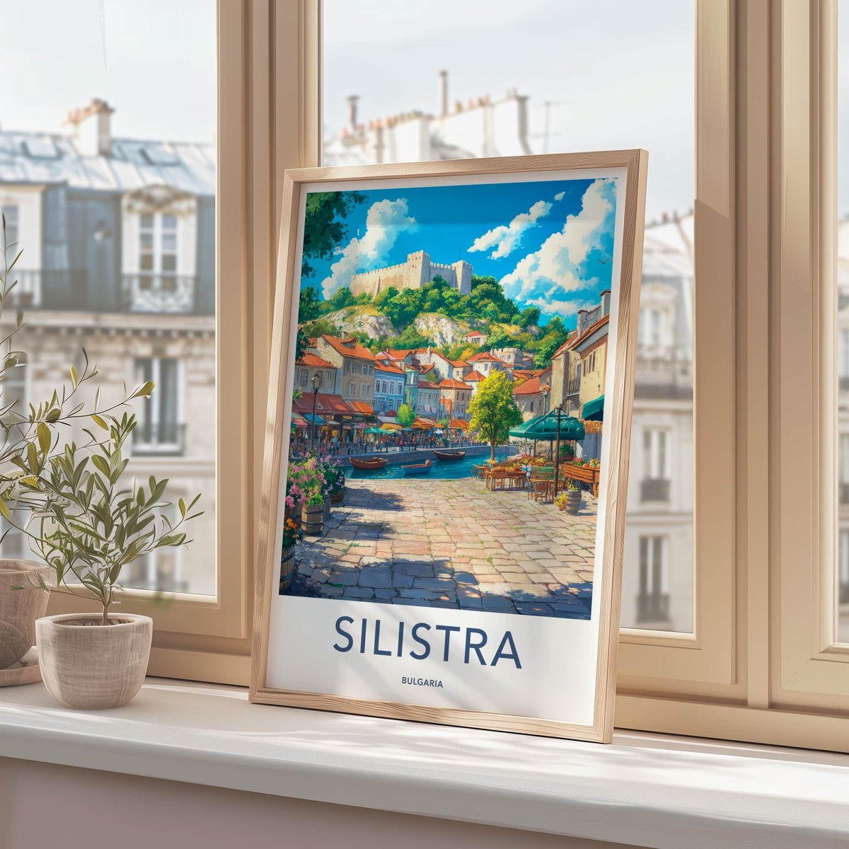 Silistra Poster - Bulgaria Travel Art - Riverside Castle Town Home Decor