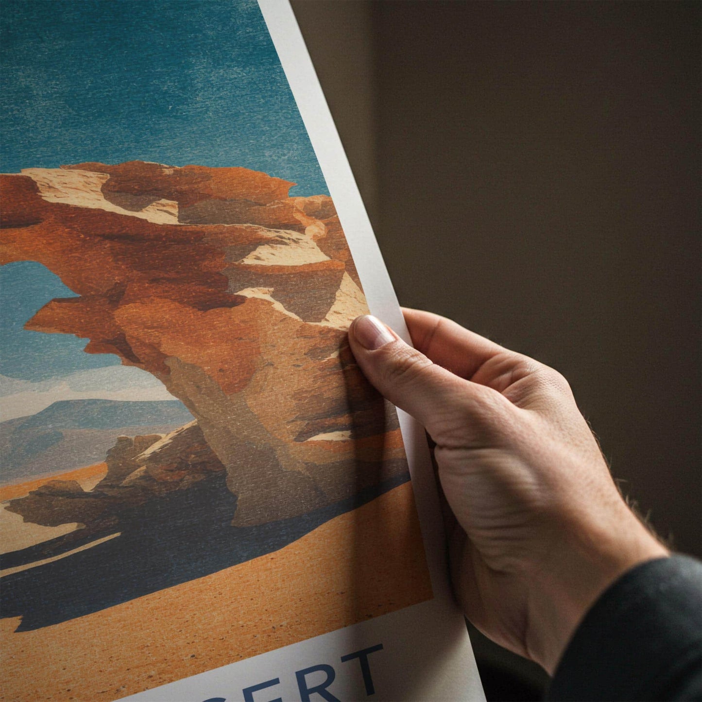 Siloli Desert Poster - Bolivia Travel Art - Dramatic Desert Rocks Home Decor