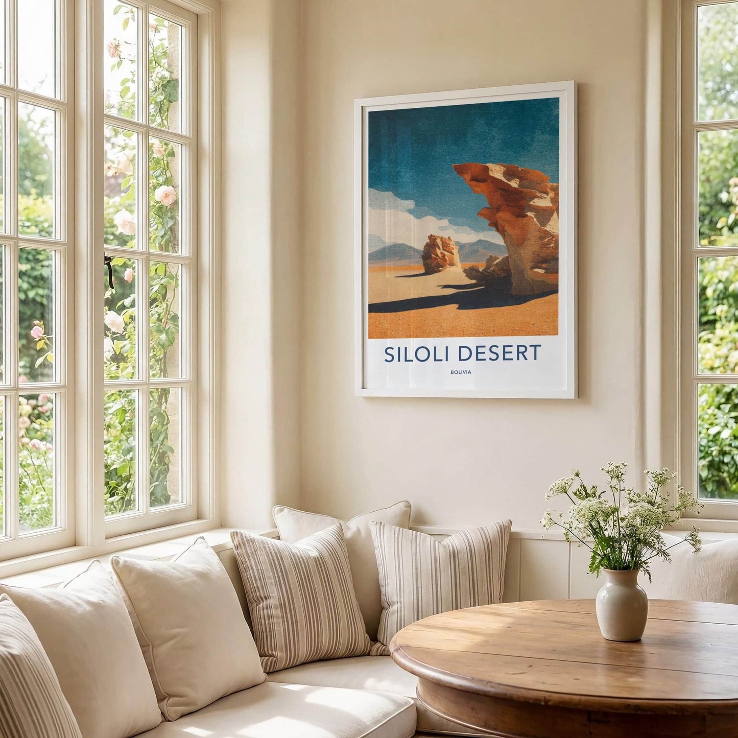 Siloli Desert Poster - Bolivia Travel Art - Dramatic Desert Rocks Home Decor