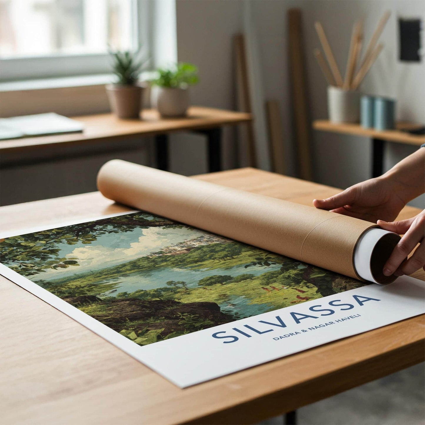 Silvassa Poster - India Fine Art - Dadra And Nagar Haveli City Lake View Gift