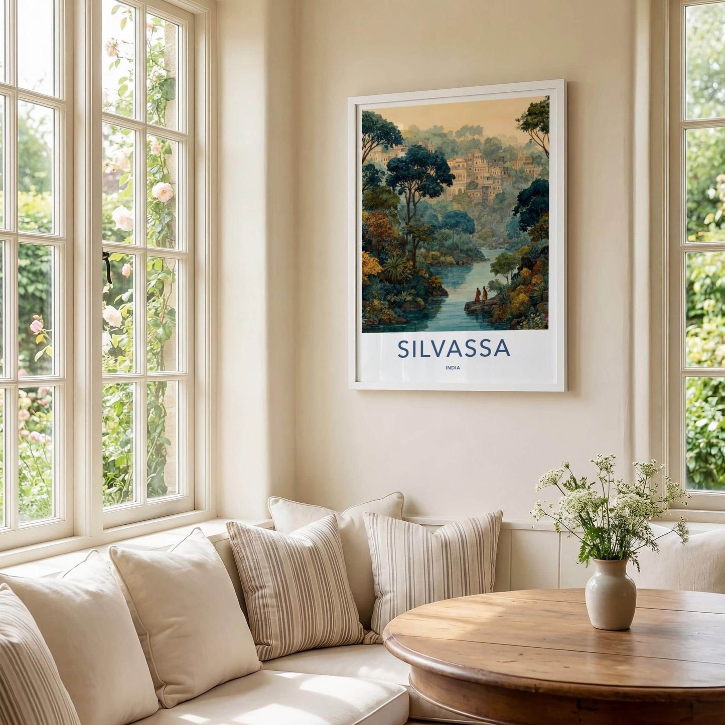 Silvassa Poster - India Wall Art - Dadra And Nagar Haveli Green River City Gift