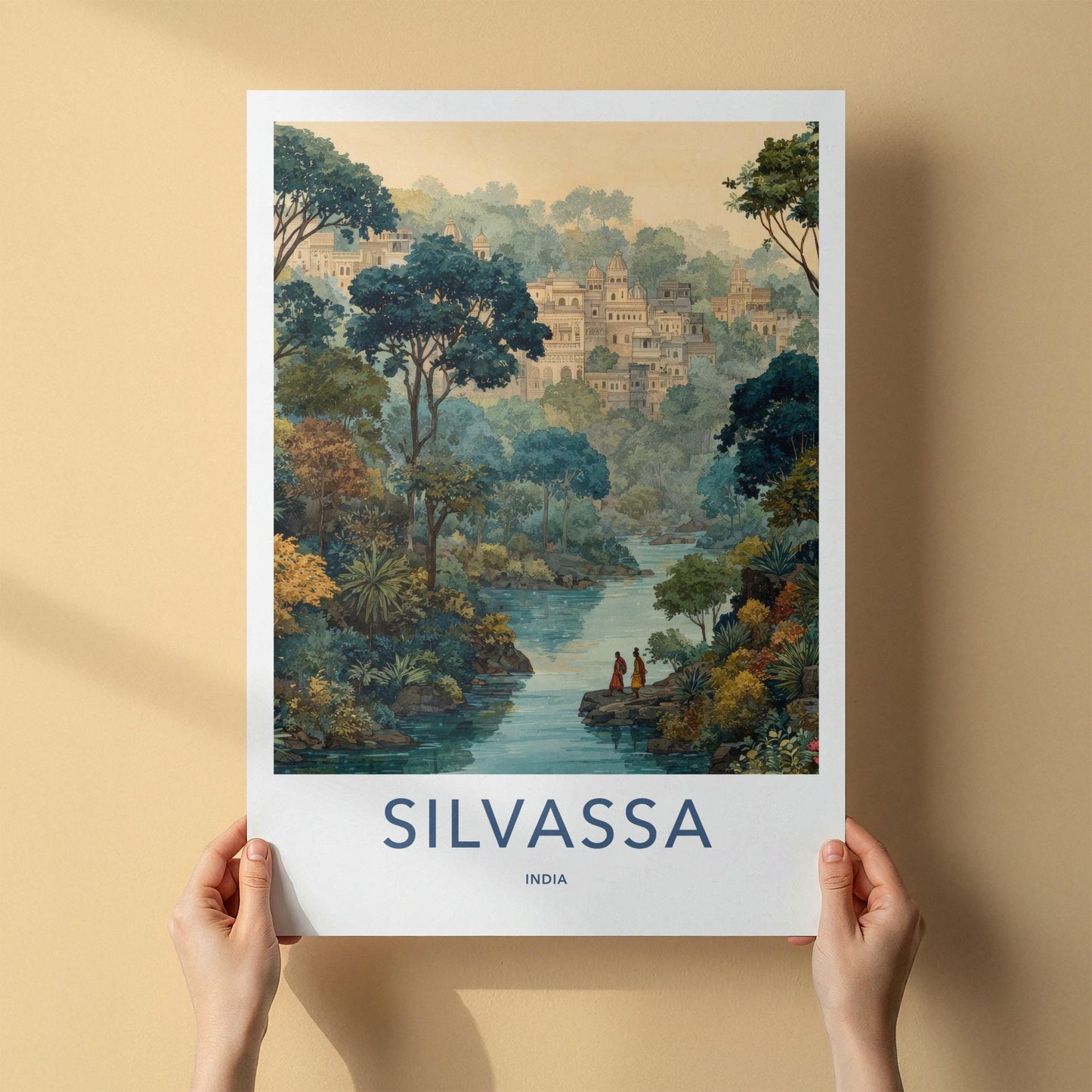 Silvassa Poster - India Wall Art - Dadra And Nagar Haveli Green River City Gift