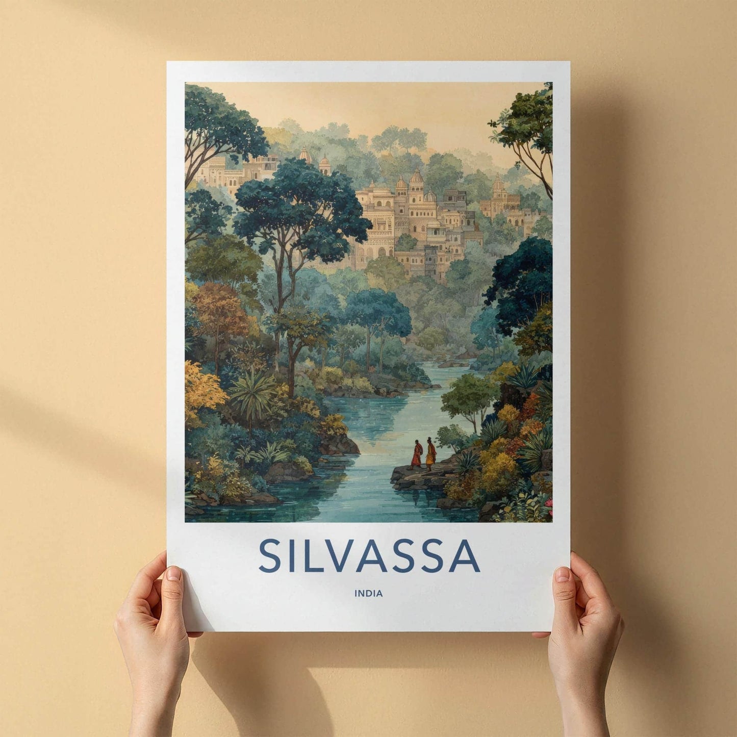 Silvassa Poster - India Wall Art - Dadra And Nagar Haveli Green River City Gift