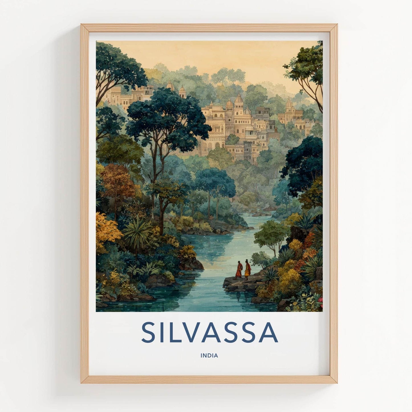 Silvassa Poster - India Wall Art - Dadra And Nagar Haveli Green River City Gift