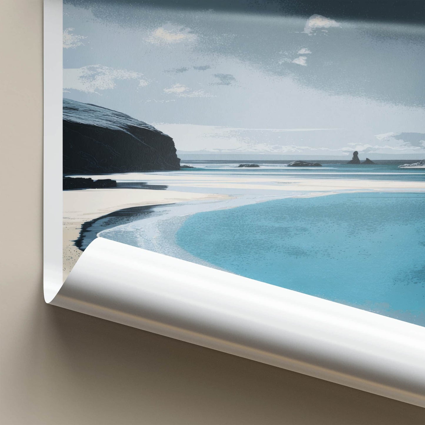 Silver Strand Poster - Ireland Beach Bay Vista Wall Art