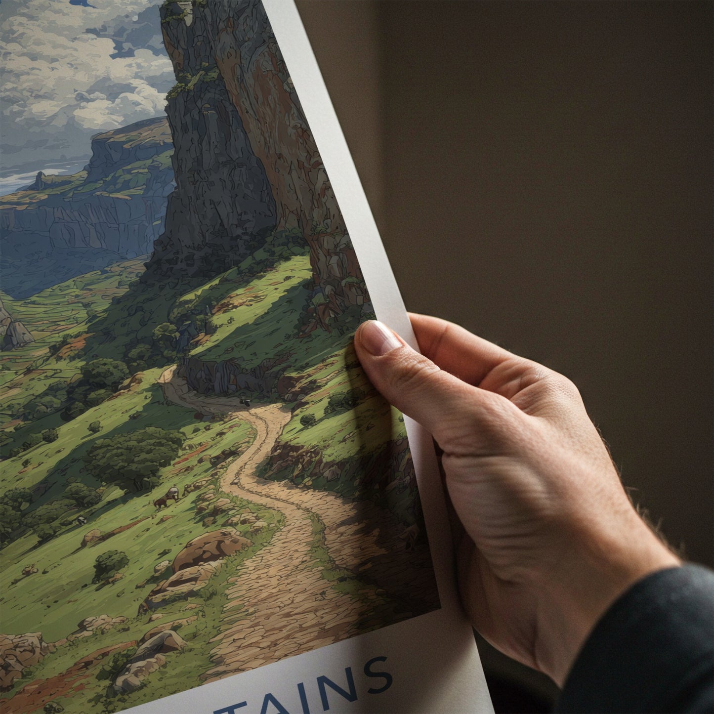 Simien Mountains Poster - Ethiopia Travel Art - Winding Path Hills Home Decor