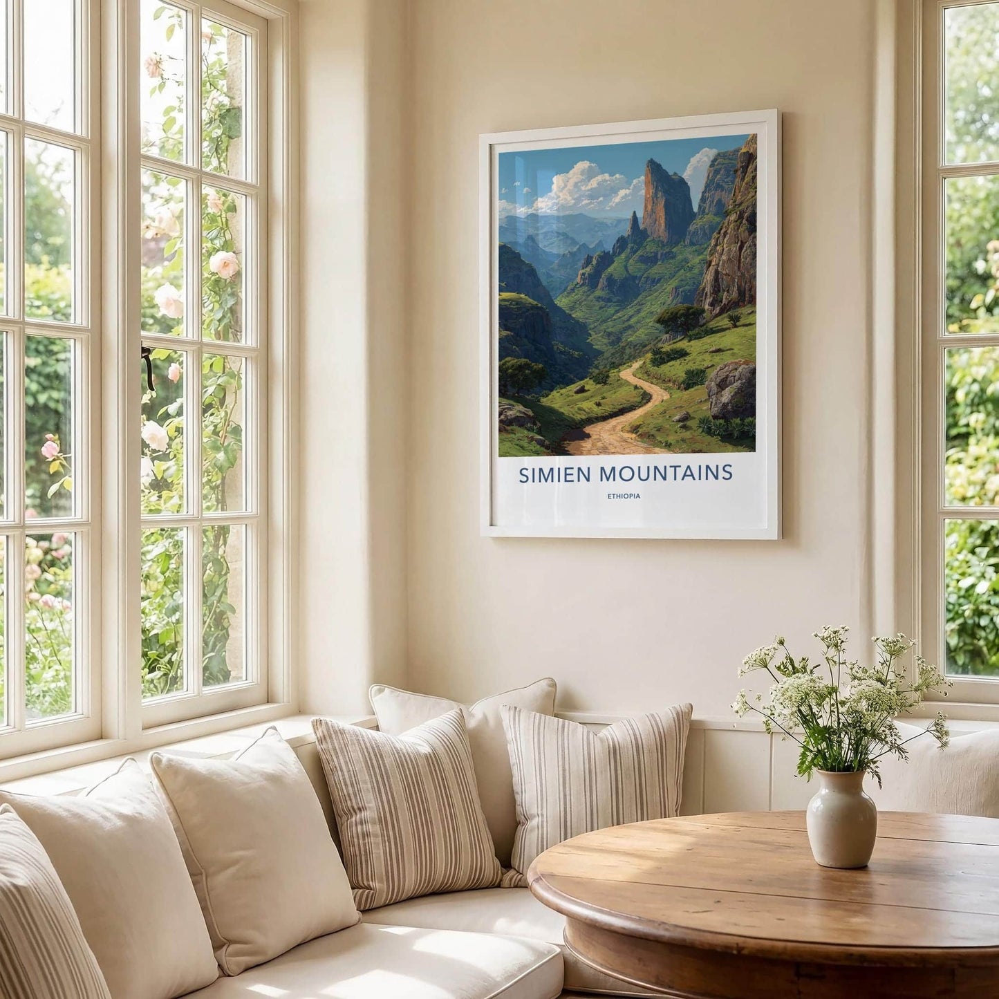 Simien Mountains Poster - Ethiopia Wall Art - Winding Path Valley Home Decor
