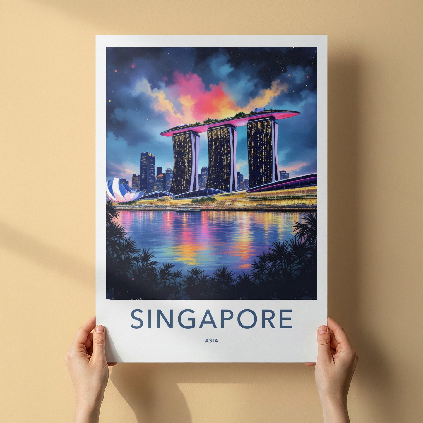 Singapore Poster - Singapore Travel Art - Marina Bay Sands Gallery Art