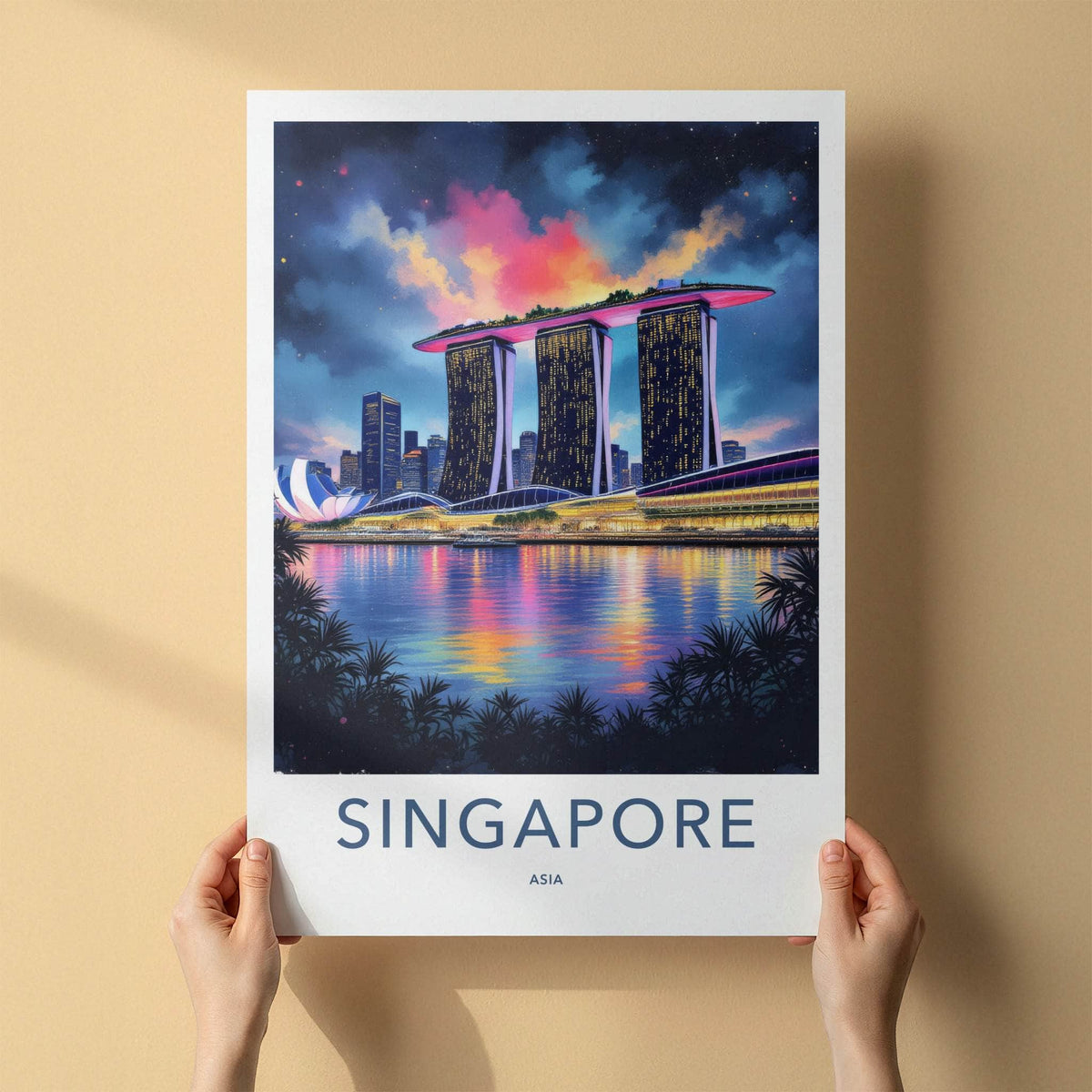 Singapore Poster - Singapore Travel Art - Marina Bay Sands Gallery Art