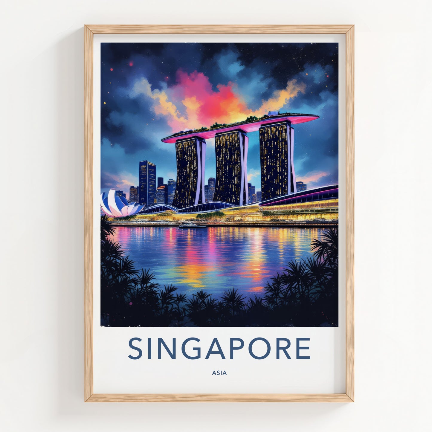 Singapore Poster - Singapore Travel Art - Marina Bay Sands Gallery Art