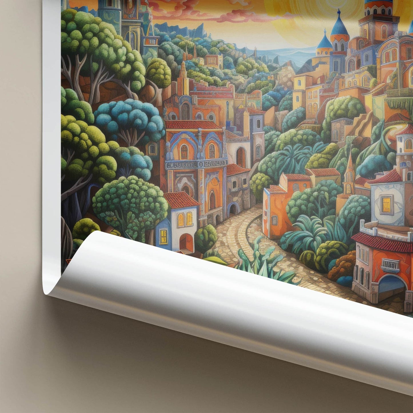 Sintra Poster - Portugal Travel Art - Vibrant Hillside City Home Decor