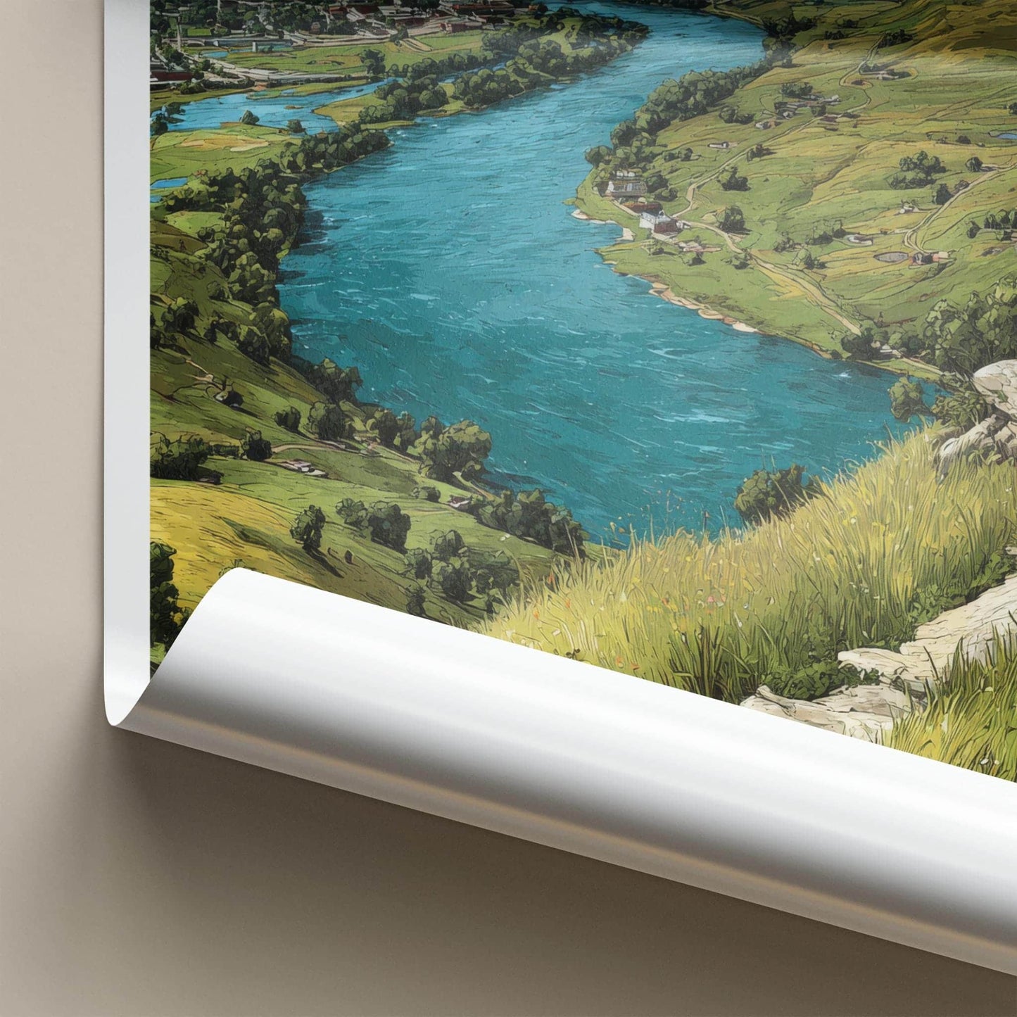 Sioux City Poster - Iowa Travel Art - Winding River City Home Decor