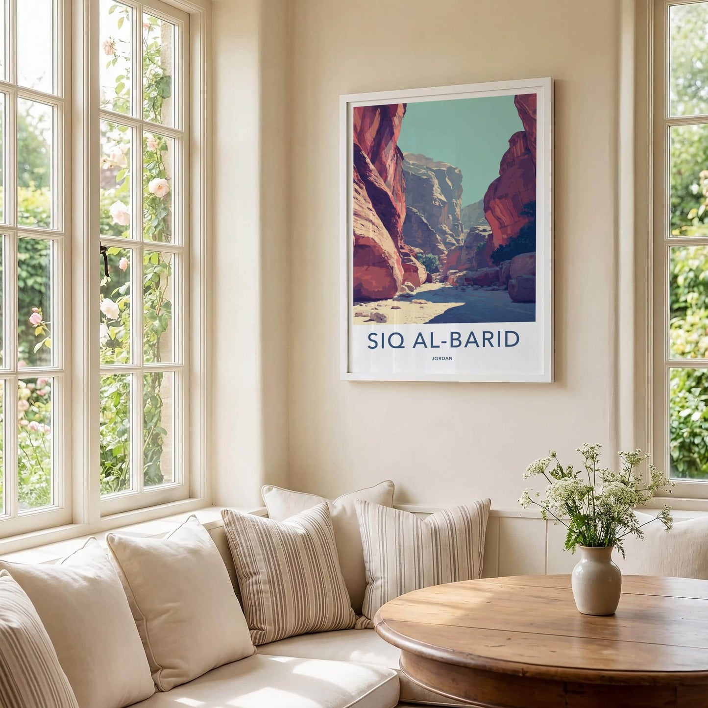 Siq Al-Barid Poster - Jordan Travel Art - Red Rock Canyon Home Decor
