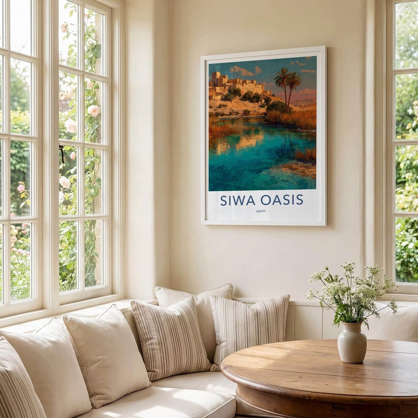 Siwa Oasis Poster - Egypt Travel Art - Ancient Oasis Village Home Decor