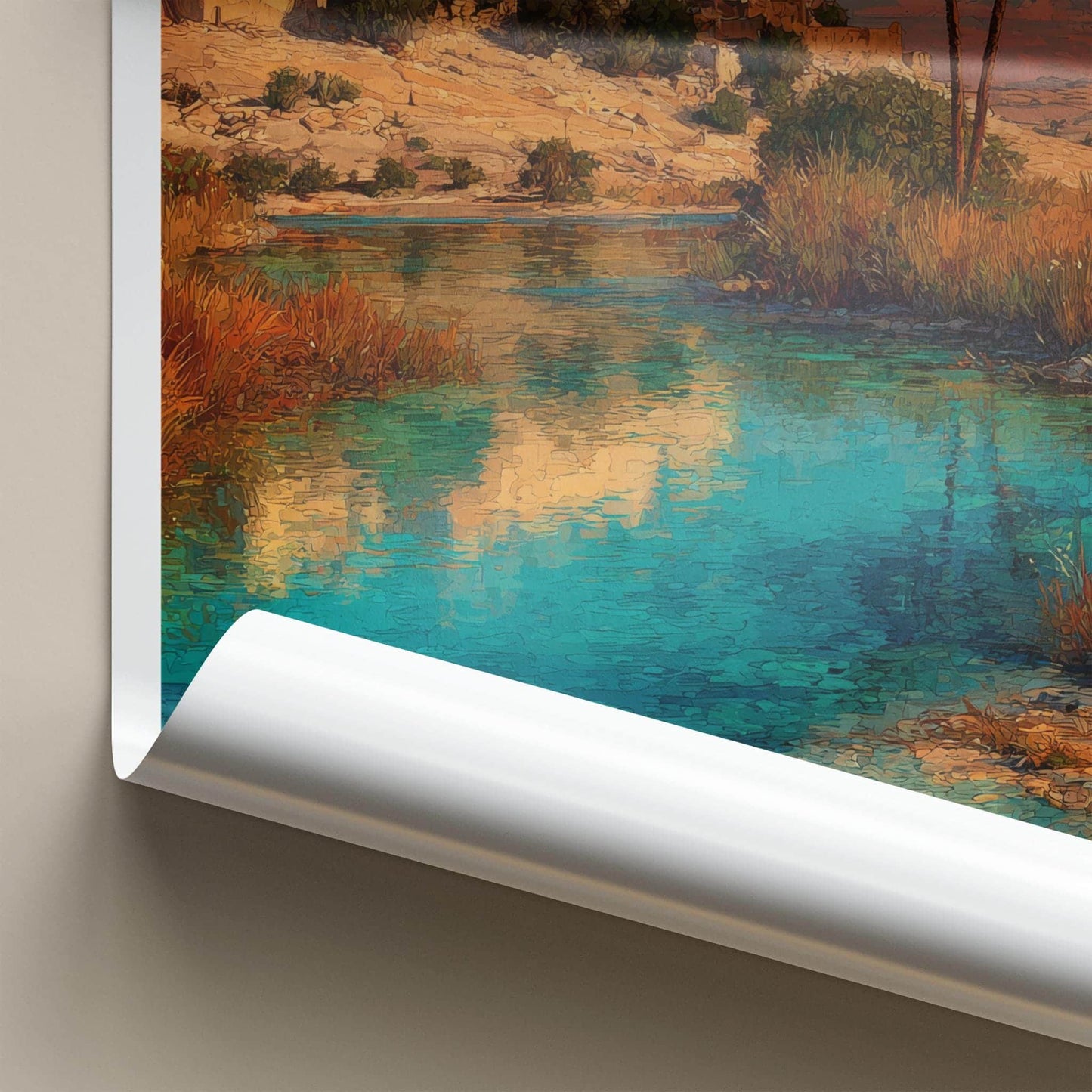 Siwa Oasis Poster - Egypt Travel Art - Ancient Oasis Village Home Decor