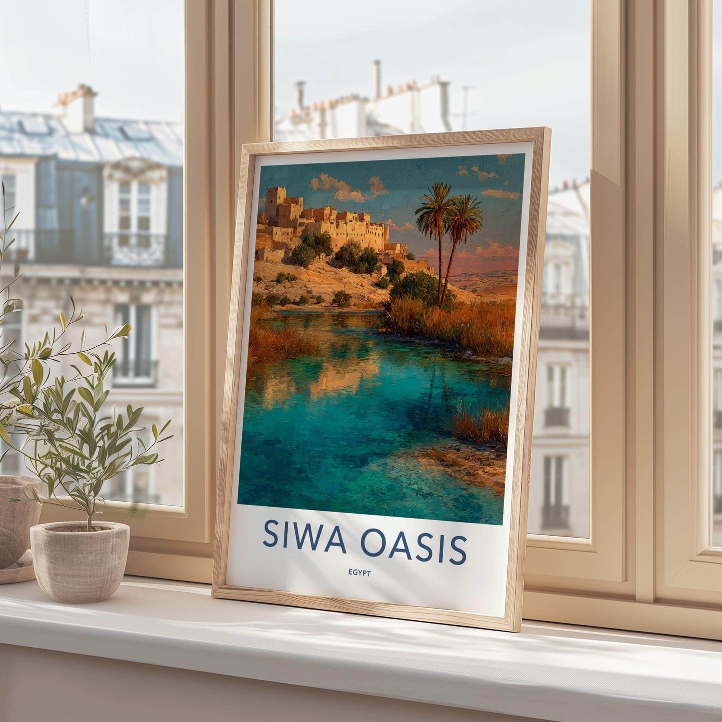 Siwa Oasis Poster - Egypt Travel Art - Ancient Oasis Village Home Decor