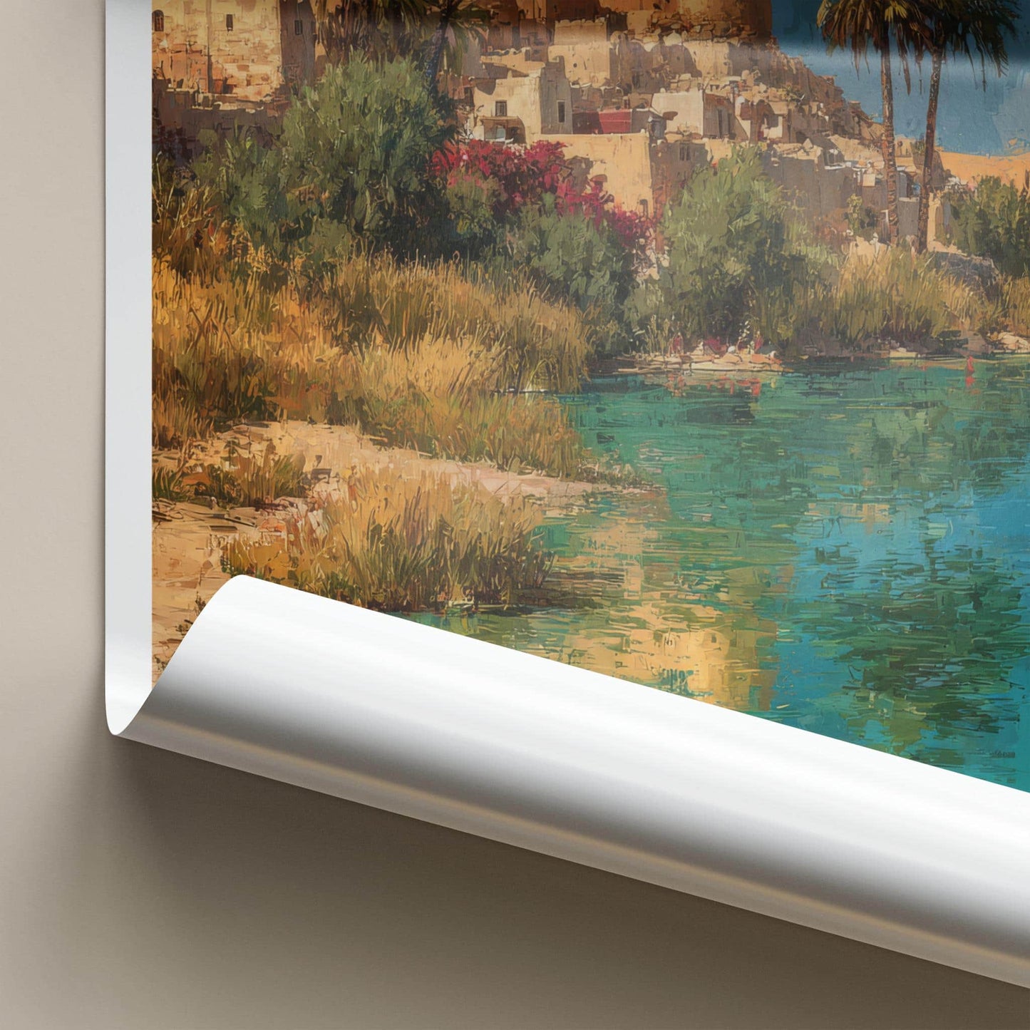 Siwa Oasis Poster - Egypt Travel Art - Ancient Oasis Village Wall Decor