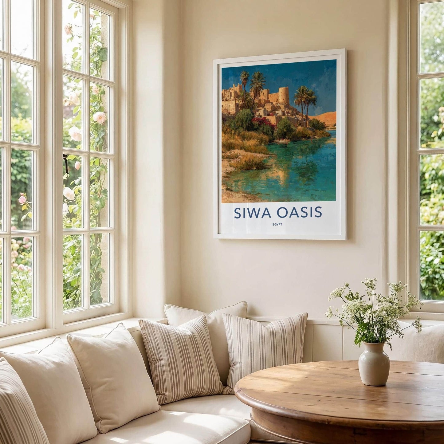 Siwa Oasis Poster - Egypt Travel Art - Ancient Oasis Village Wall Decor