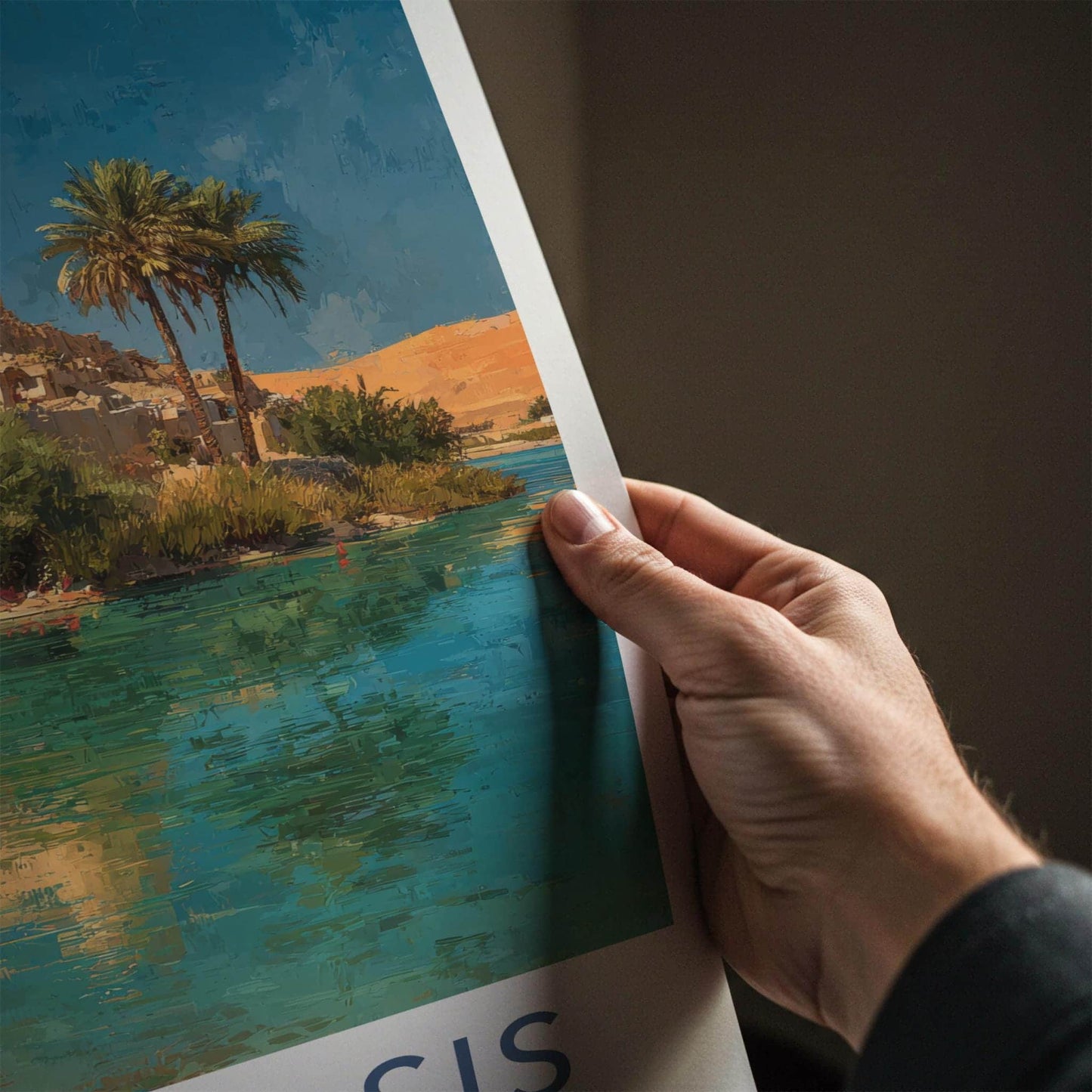 Siwa Oasis Poster - Egypt Travel Art - Ancient Oasis Village Wall Decor