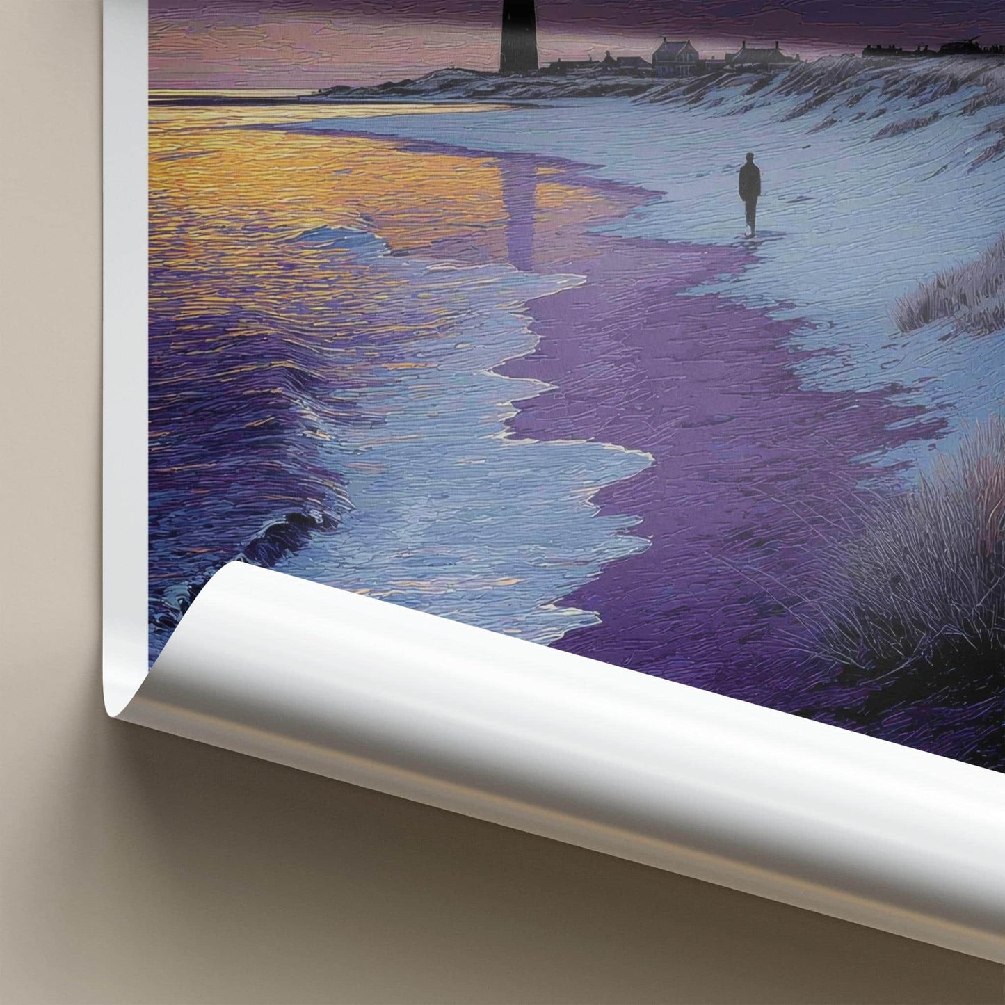 Skagen Poster - Denmark Travel Art - Coastal Lighthouse Figure Home Decor