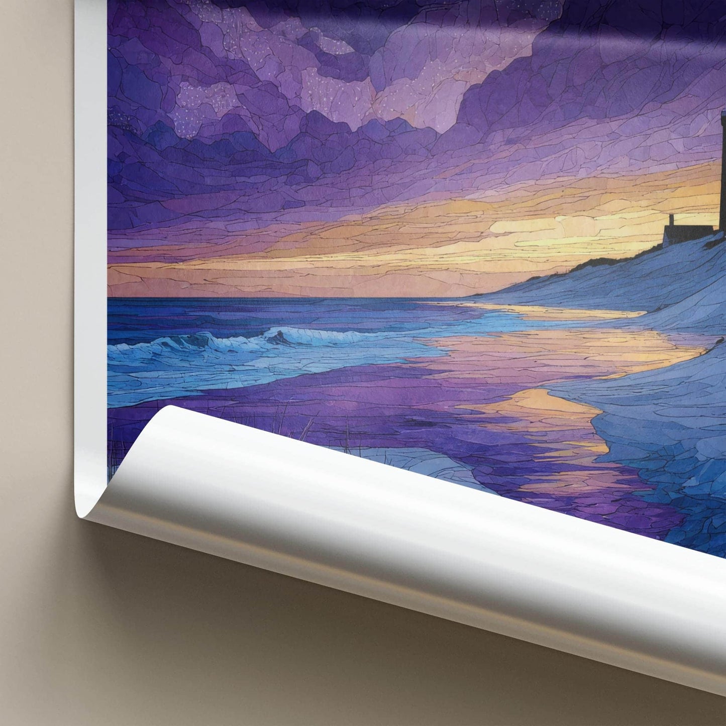 Skagen Poster - Denmark Travel Art - Lighthouse Beach Sunset Home Decor
