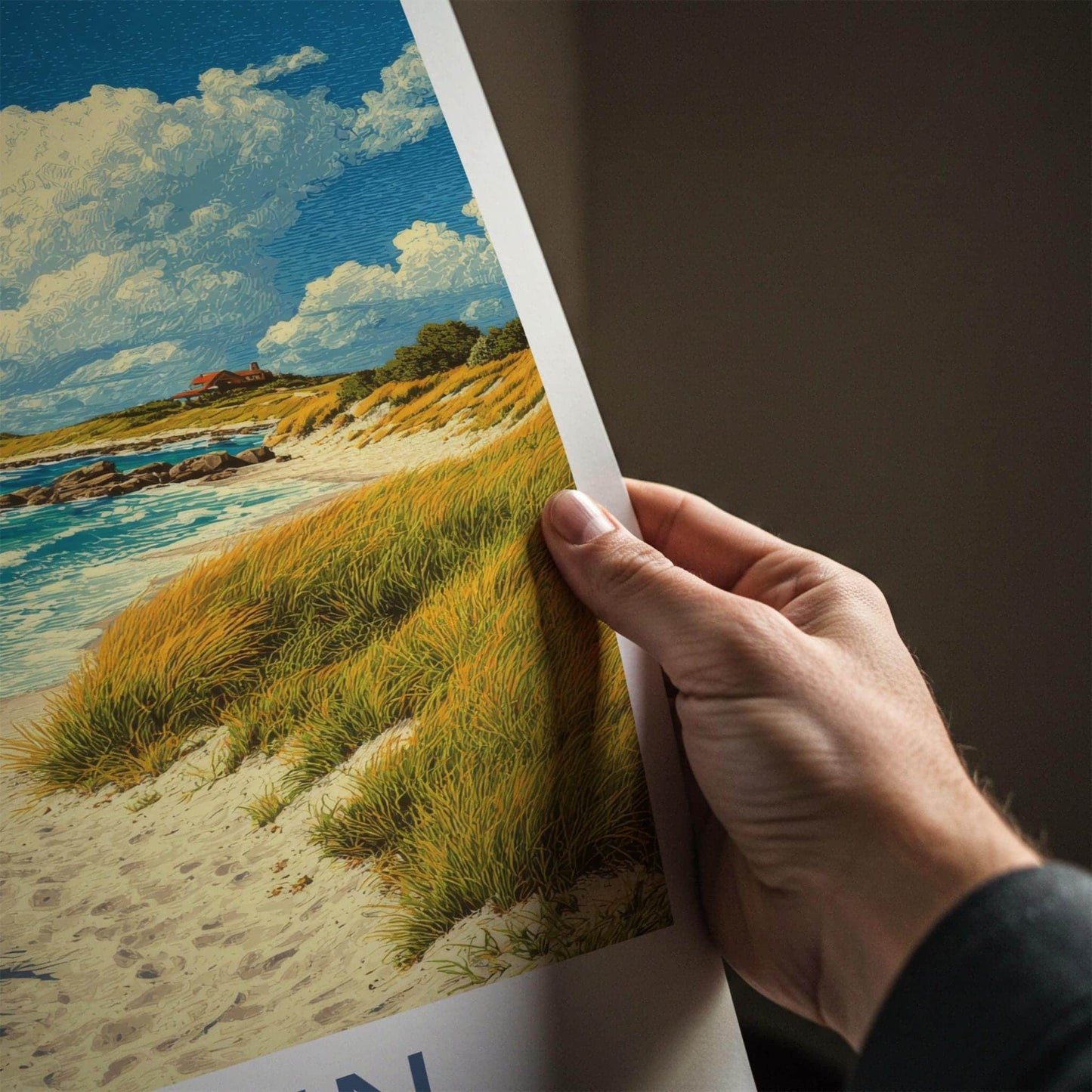 Skagen Poster - Denmark Travel Art - Sandy Beach Dunes Home Decor