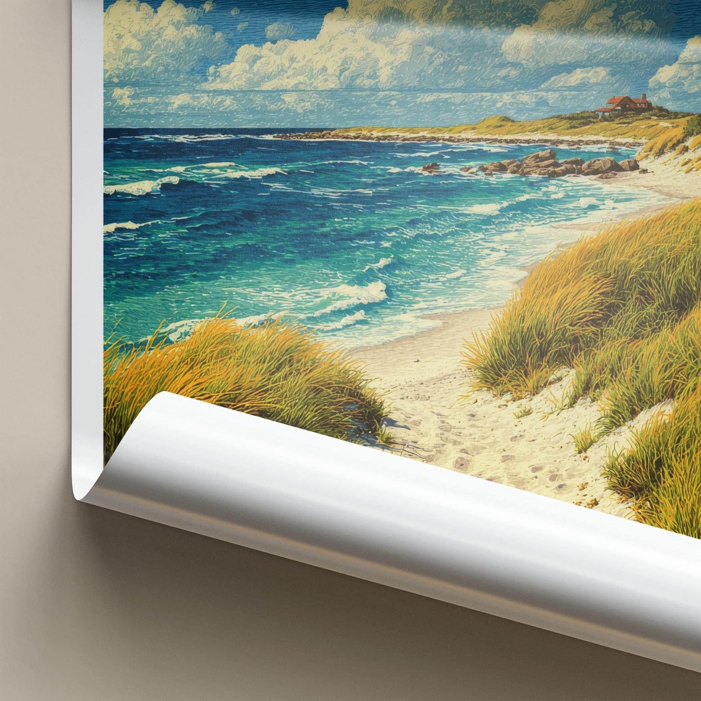 Skagen Poster - Denmark Travel Art - Sandy Beach Dunes Home Decor