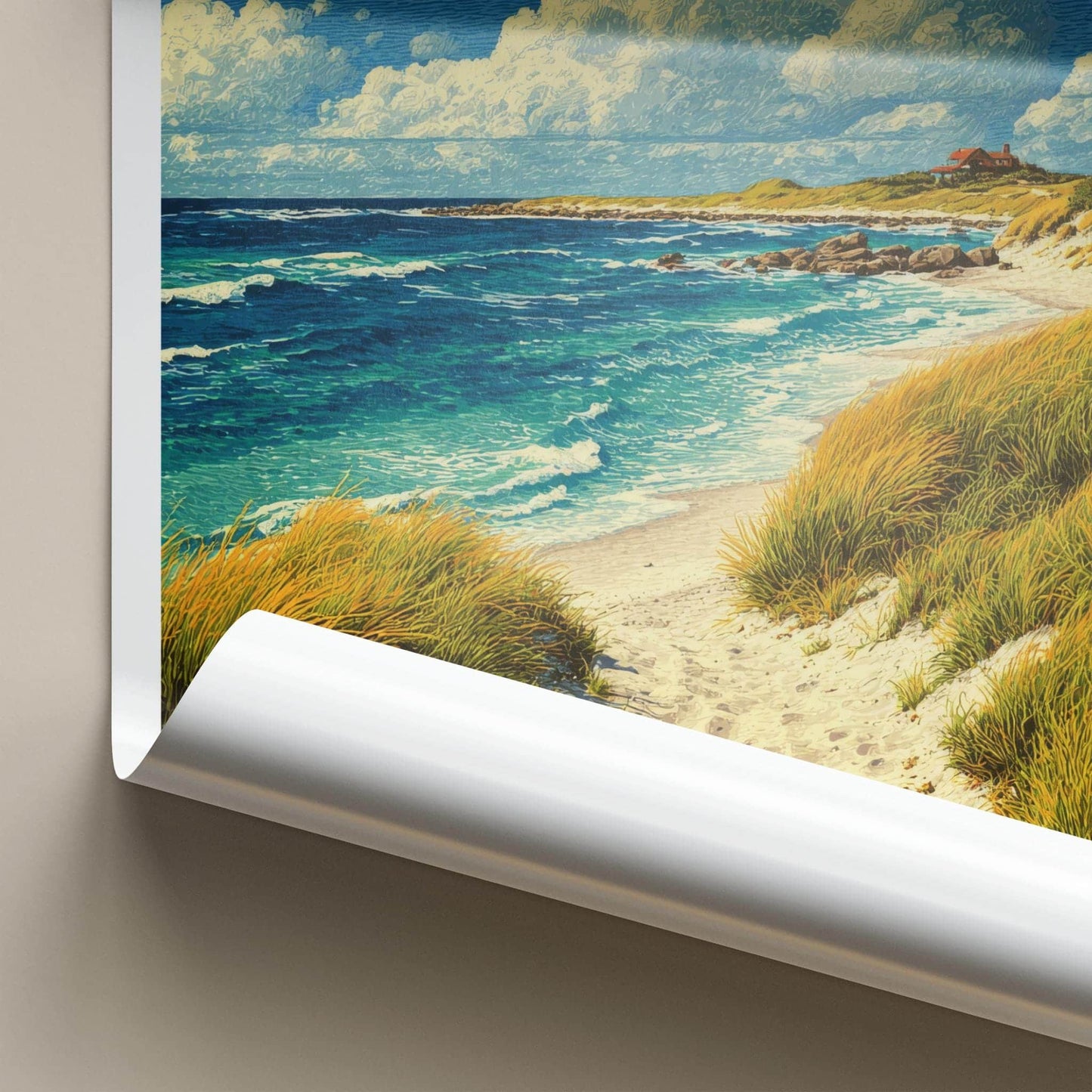 Skagen Poster - Denmark Travel Art - Sandy Beach Pathway Wall Decor