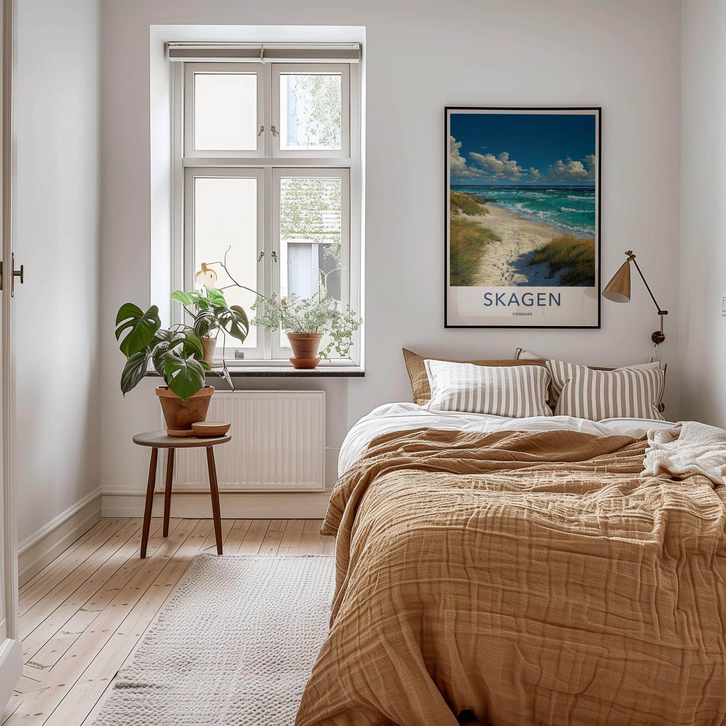 Skagen Poster - Denmark Travel Art - Sandy Beach Waves Home Decor