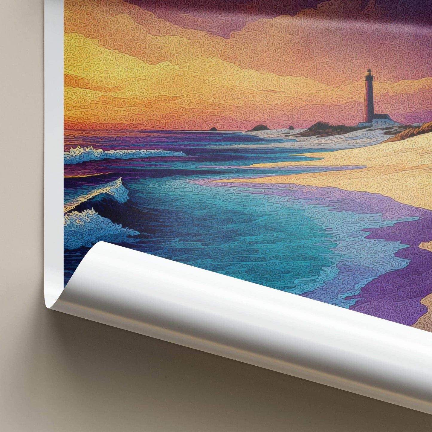 Skagen Poster - Denmark Wall Art - Lighthouse Sunset Beach Home Decor