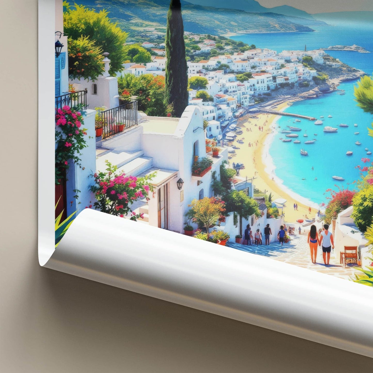 Skiathos Poster - Greece Travel Art - Island Mediterranean Beach Wall Decor