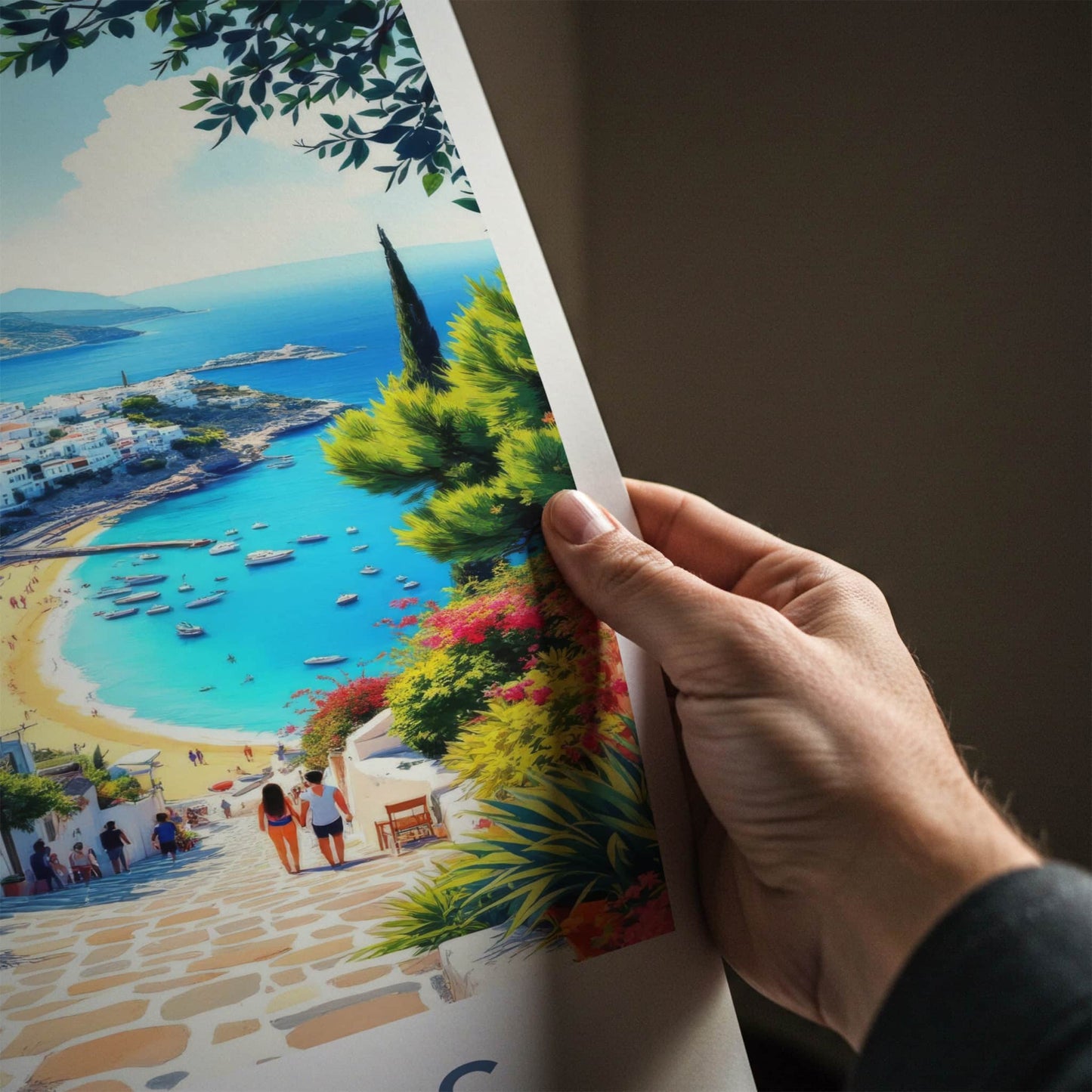 Skiathos Poster - Greece Travel Art - Island Mediterranean Beach Wall Decor