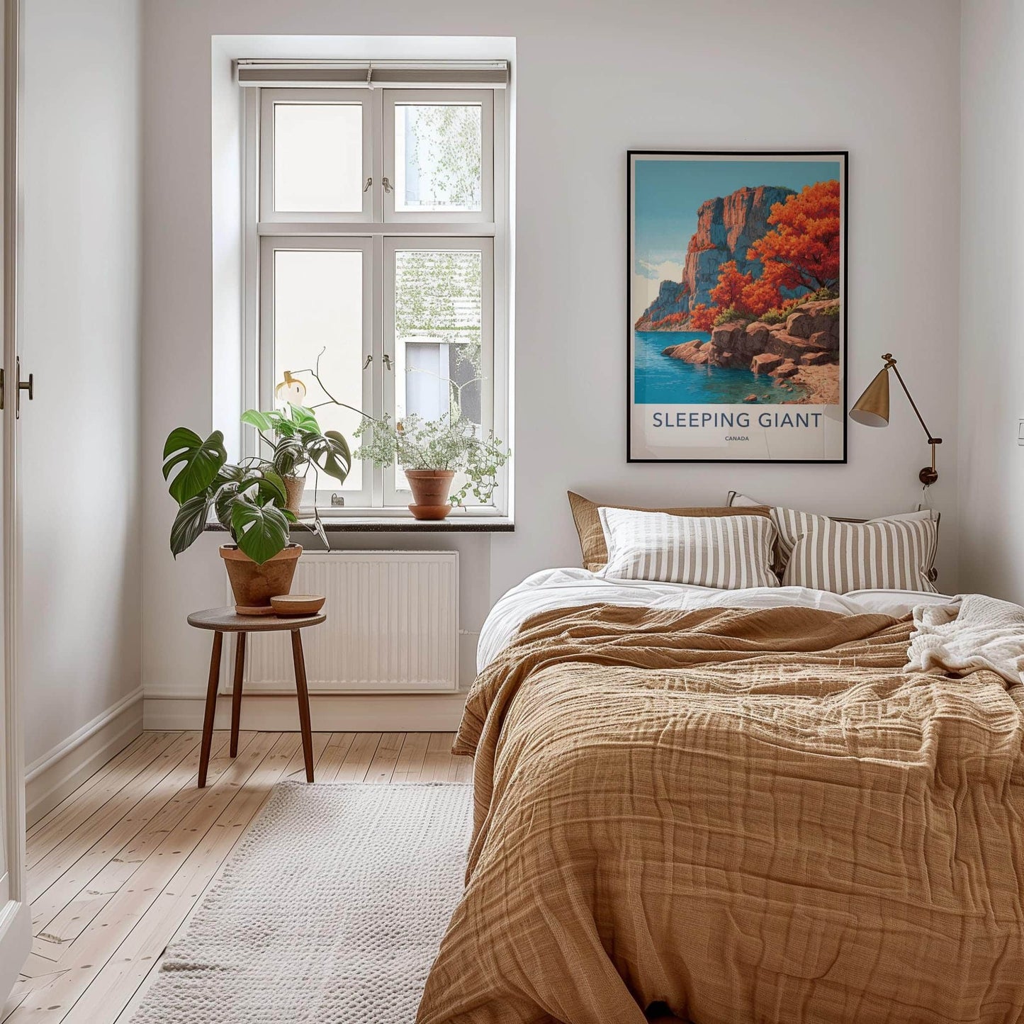 Sleeping Giant Poster - Canada Travel Art - Vivid Autumn Cliffs Home Decor