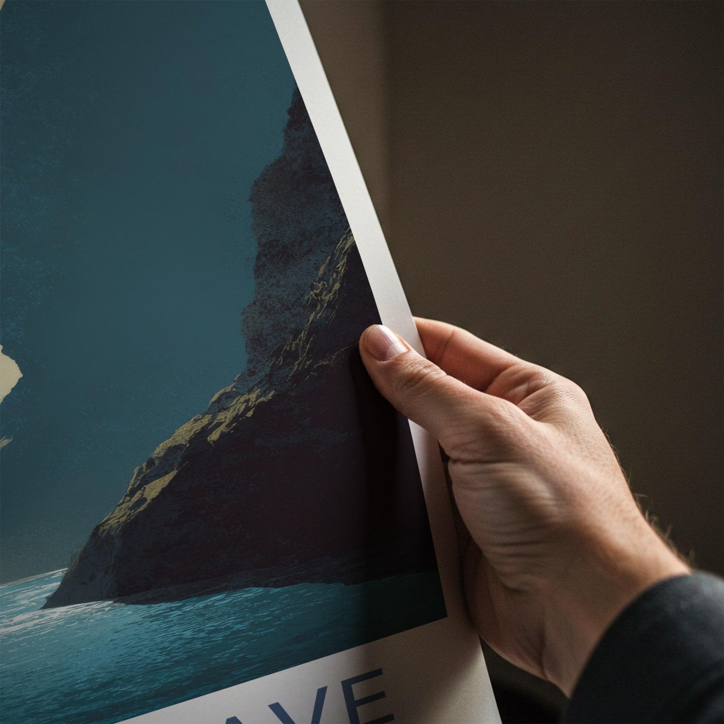 Smoo Cave Poster - Scotland Travel Art - Water Cave Opening Home Decor