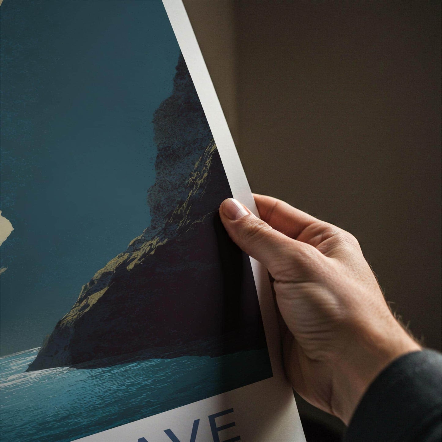 Smoo Cave Poster - Scotland Travel Art - Water Cave Opening Home Decor
