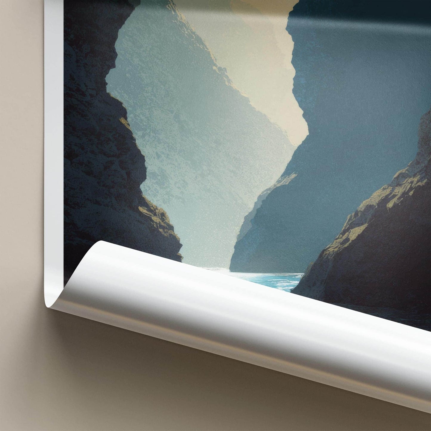 Smoo Cave Poster - Scotland Travel Art - Water Cave Opening Home Decor