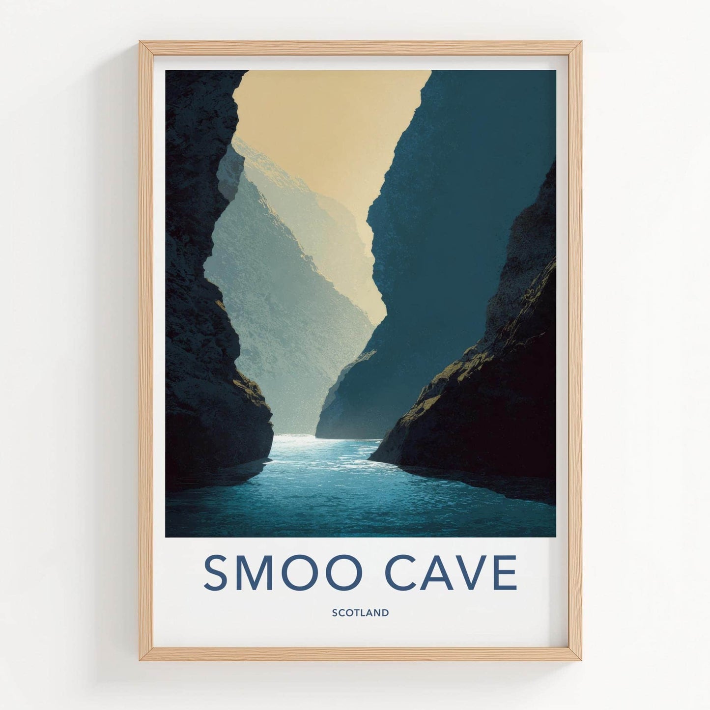 Smoo Cave Poster - Scotland Travel Art - Water Cave Opening Home Decor