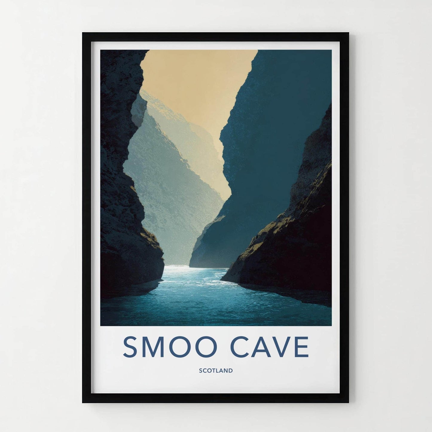 Smoo Cave Poster - Scotland Travel Art - Water Cave Opening Home Decor