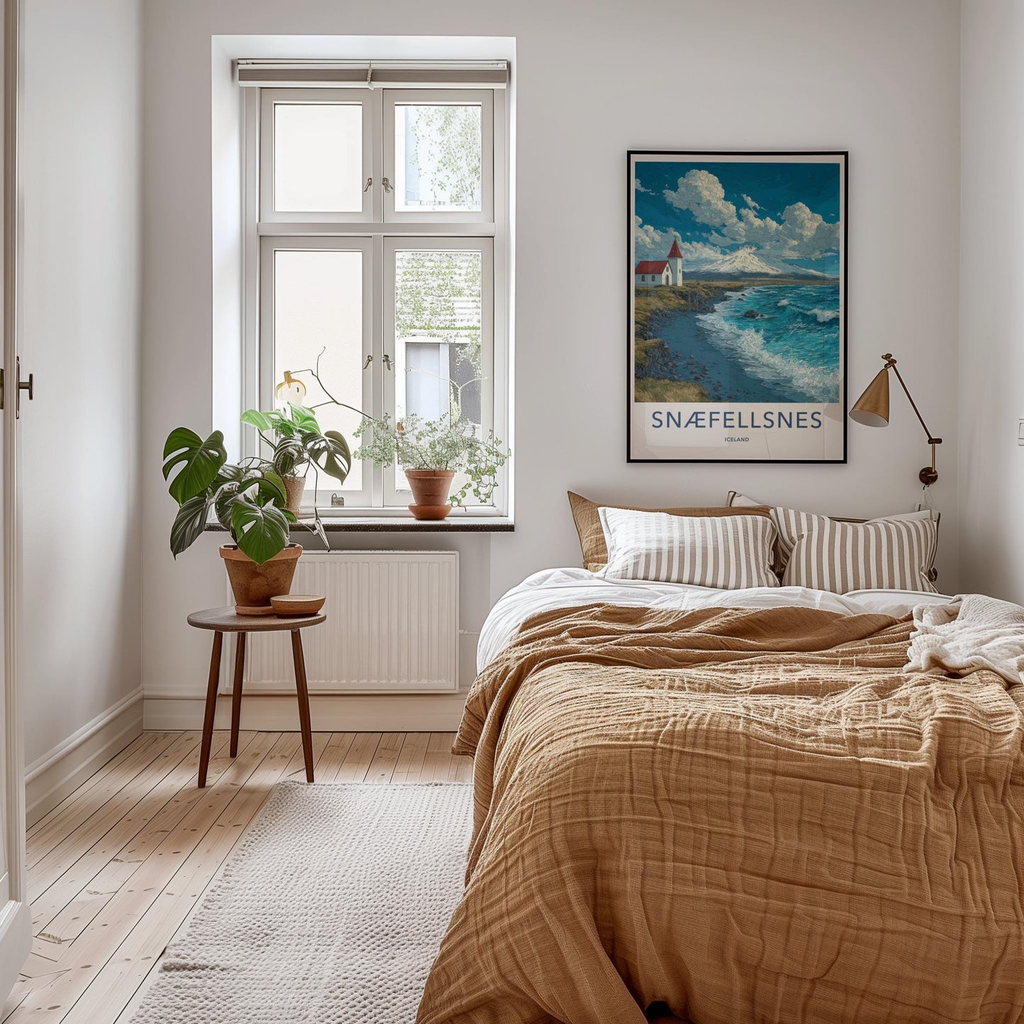 Snaefellsnes Poster - Iceland Art Print - Church Mountain Waves Home Decor