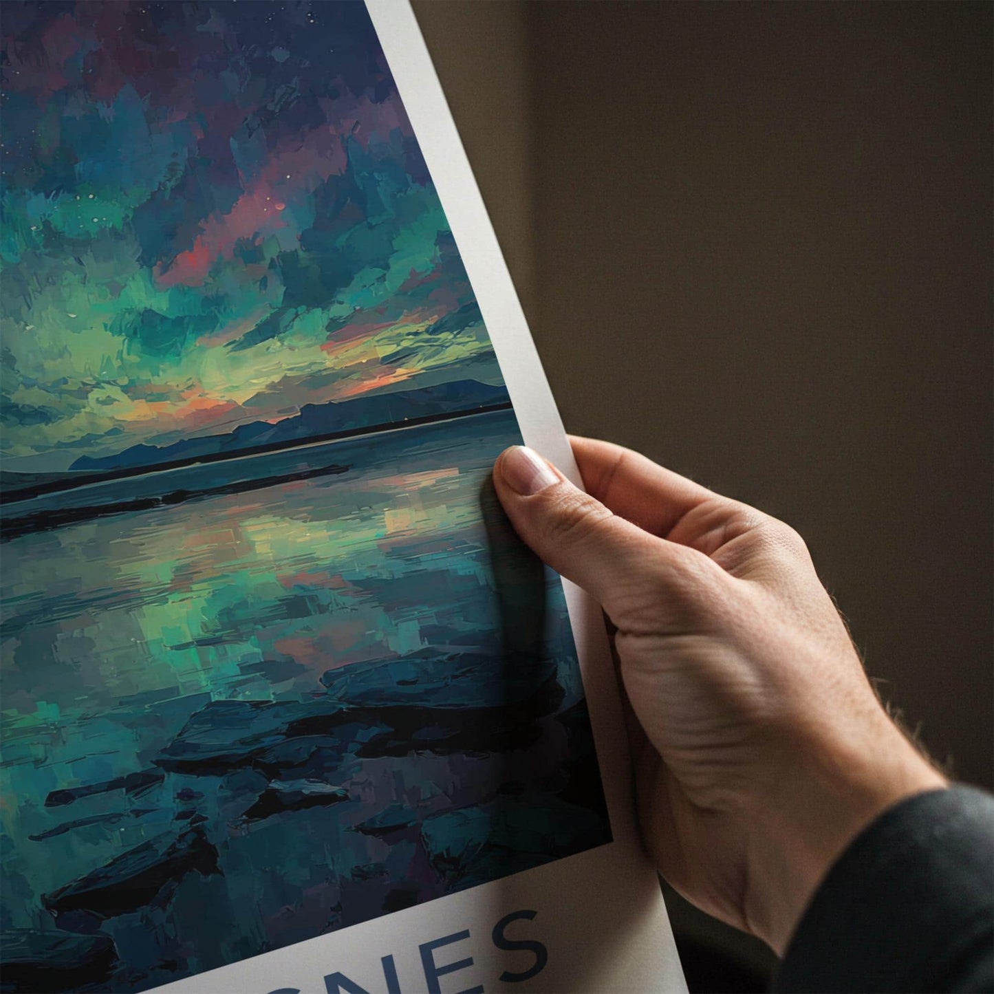 Snaefellsnes Poster - Iceland Travel Art - Aurora Mountain House Home Decor