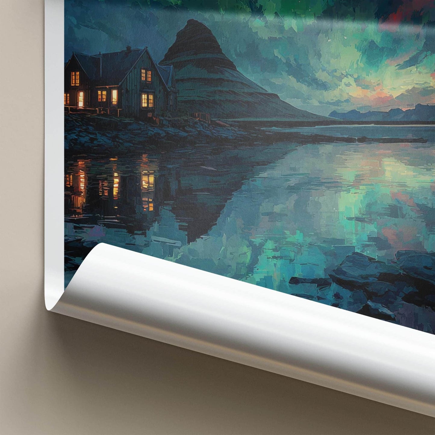Snaefellsnes Poster - Iceland Travel Art - Aurora Mountain House Home Decor