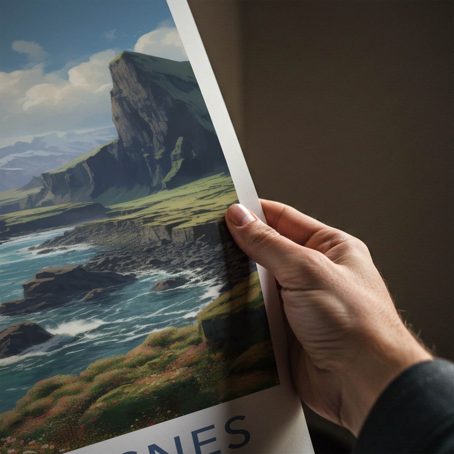 Snaefellsnes Poster - Iceland Travel Art - Rugged Coastal Cliffs Home Decor