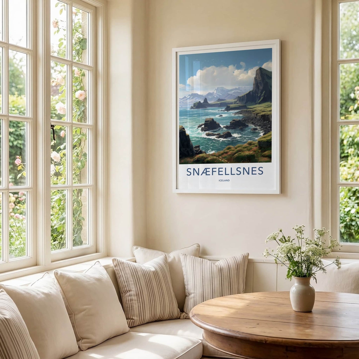 Snaefellsnes Poster - Iceland Travel Art - Rugged Coastal Cliffs Home Decor