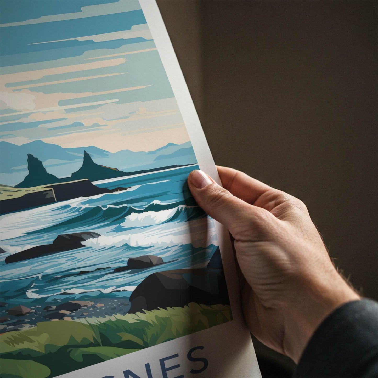 Snaefellsnes Poster - Iceland Travel Print - Rugged Cliff Coast Wall Decor
